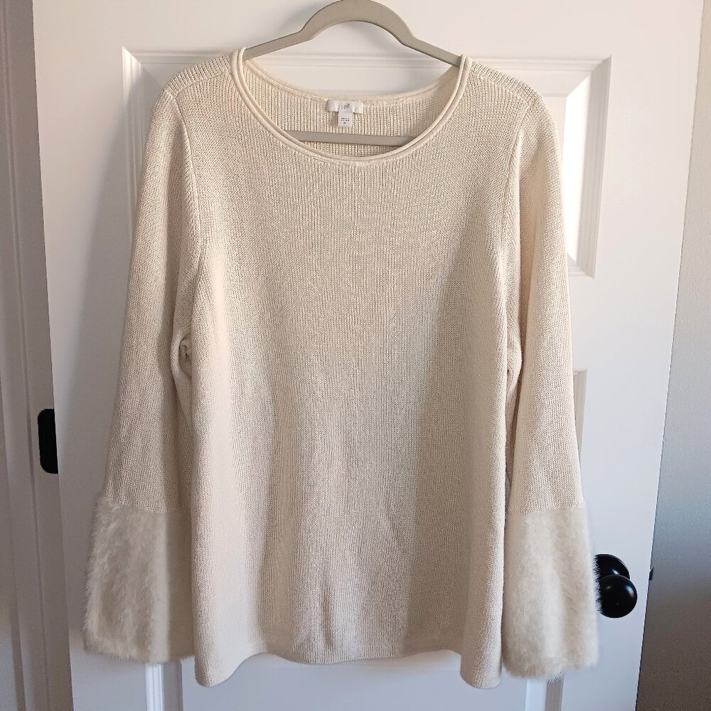 J Jill Cream XL Pullover Sweater